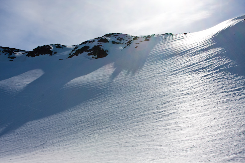 Sun Reflecting Of Snow Slope